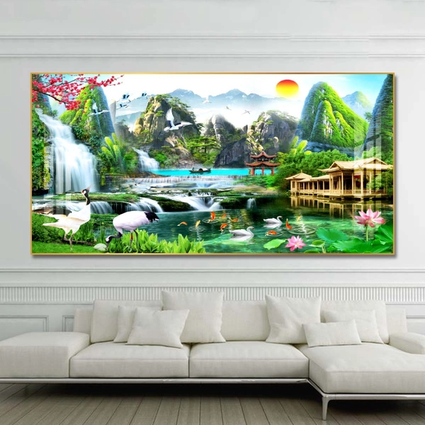 Tranh sơn thuỷ Nhật Xuất Thiên Sơn