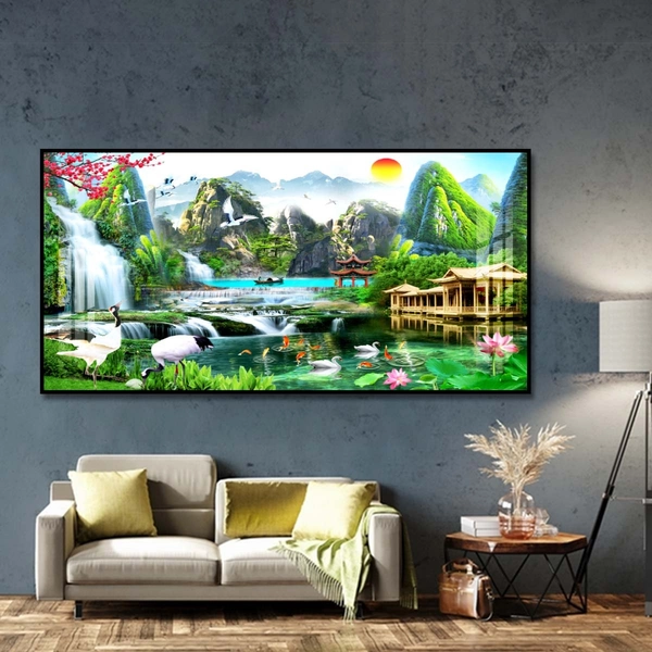 Tranh sơn thuỷ Nhật Xuất Thiên Sơn