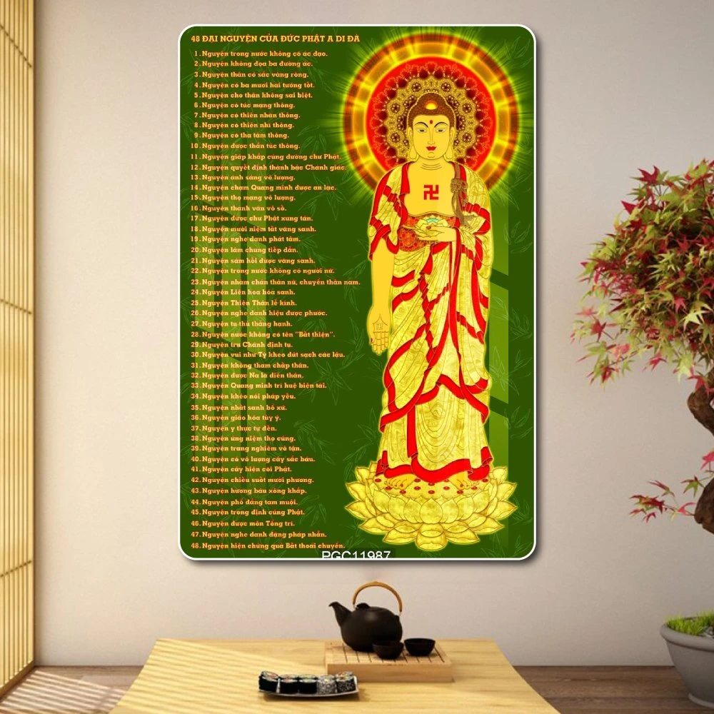Tranh 48 đại nguyện của đức phật a di đà