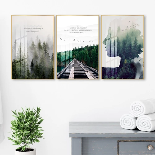 Tranh nghệ thuật trừu tượng thiên nhiên tươi đẹp 2