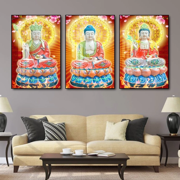 Tranh treo tường tam thế phật 06
