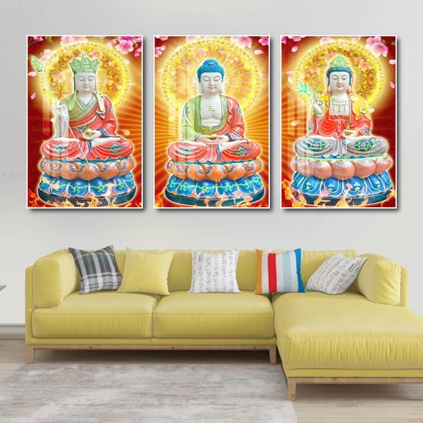 Tranh treo tường tam thế phật 06