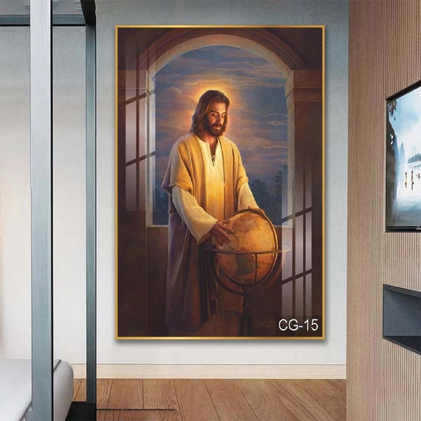 Tranh Treo Tường Chúa Giêsu Bên Quả Cầu