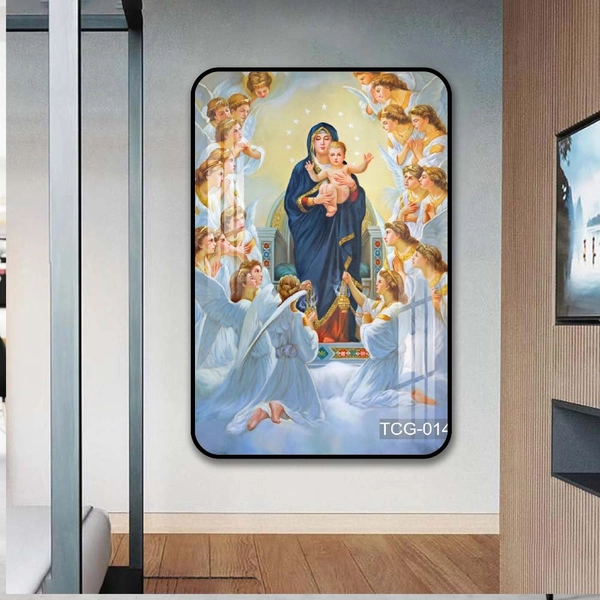 Tranh Treo Tường Đức Mẹ Maria Và  Thiên Thần
