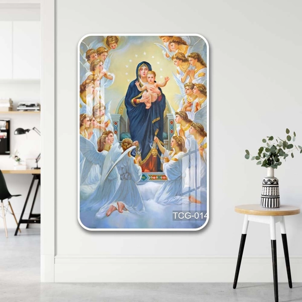 Tranh Treo Tường Đức Mẹ Maria Và  Thiên Thần