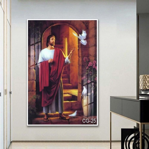 Tranh Treo Tường Chúa Giêsu Và Chim Bồ Câu