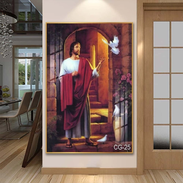 Tranh Treo Tường Chúa Giêsu Và Chim Bồ Câu