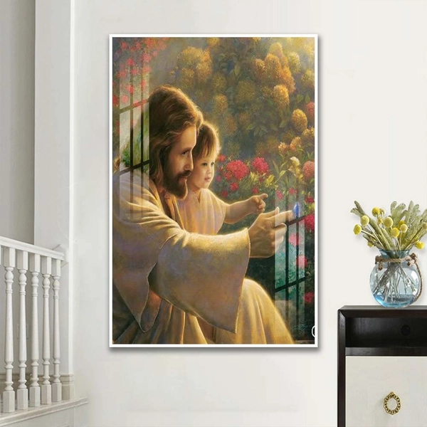 Tranh Treo Tường Chúa Giêsu Và Em Bé