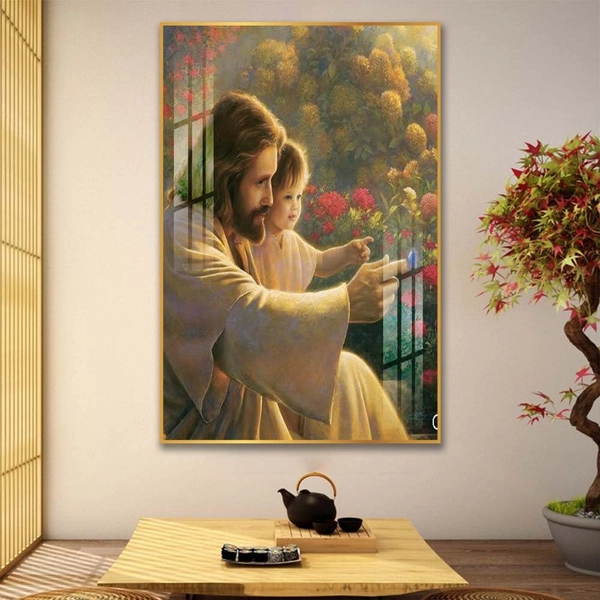 Tranh Treo Tường Chúa Giêsu Và Em Bé