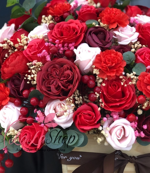 Lẵng Hoa Sáp Để Bàn Chúc Mừng Khai Trương Tân Gia