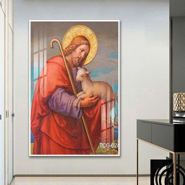 Tranh Treo Tường Chúa Giêsu Ôm Cừu