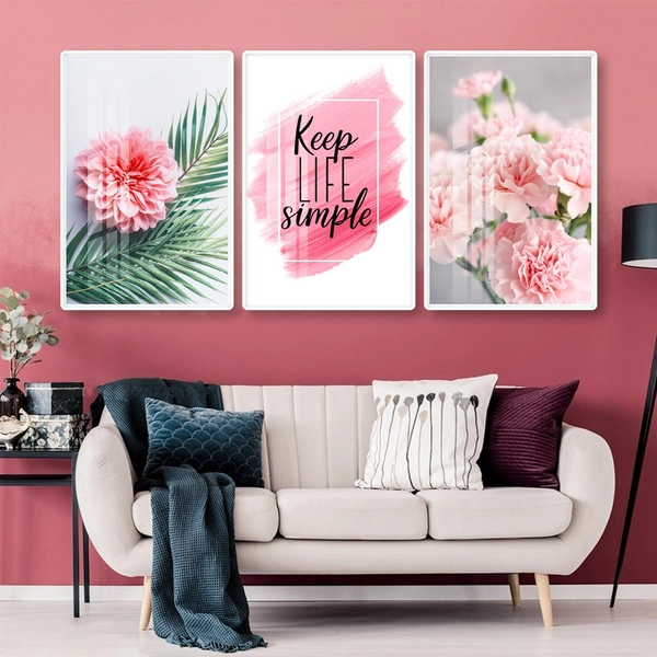 Tranh Treo Tường Hoa Mẫu Đơn Hồng 3