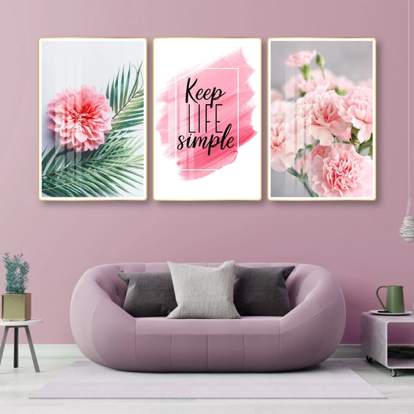 Tranh Treo Tường Hoa Mẫu Đơn Hồng 3