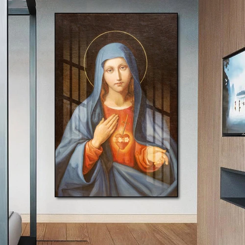 Tranh Treo Tường Trái Tim Mẹ Maria