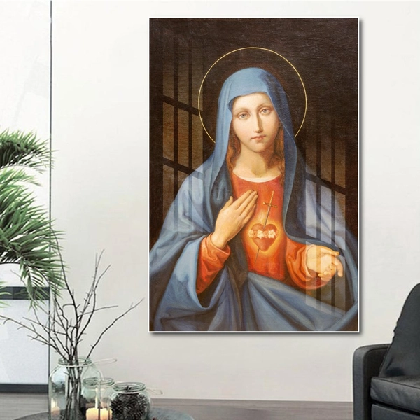 Tranh Treo Tường miêu tả hình ảnh Trái Tim Mẹ Maria