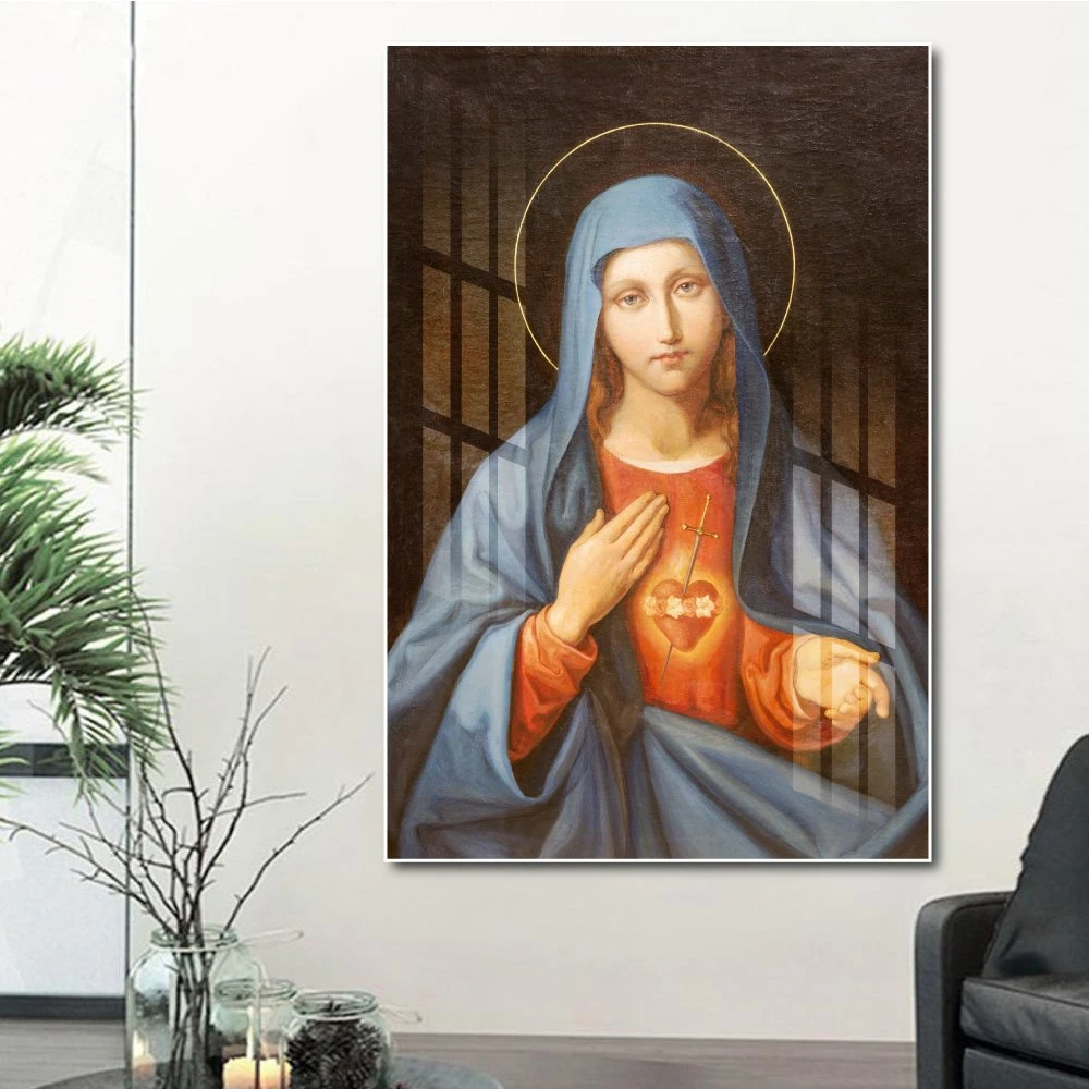 Tranh Treo Tường Trái Tim Mẹ Maria