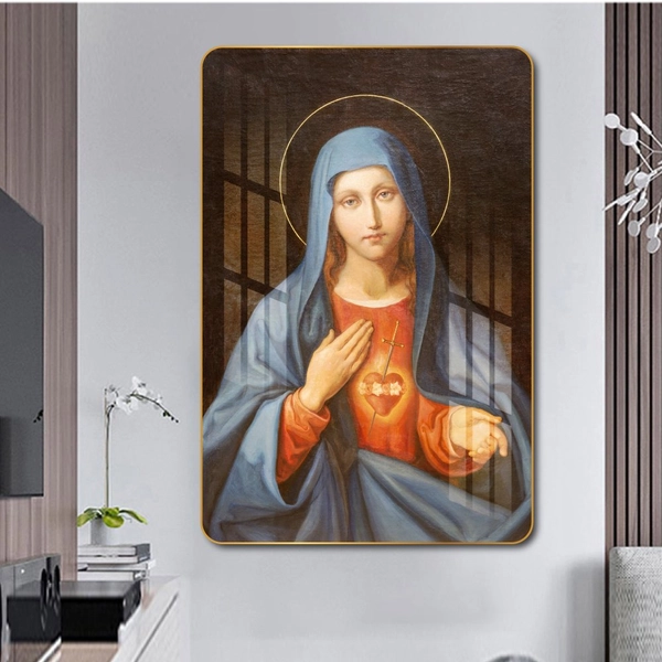 Tranh Treo Tường miêu tả hình ảnh Trái Tim Mẹ Maria