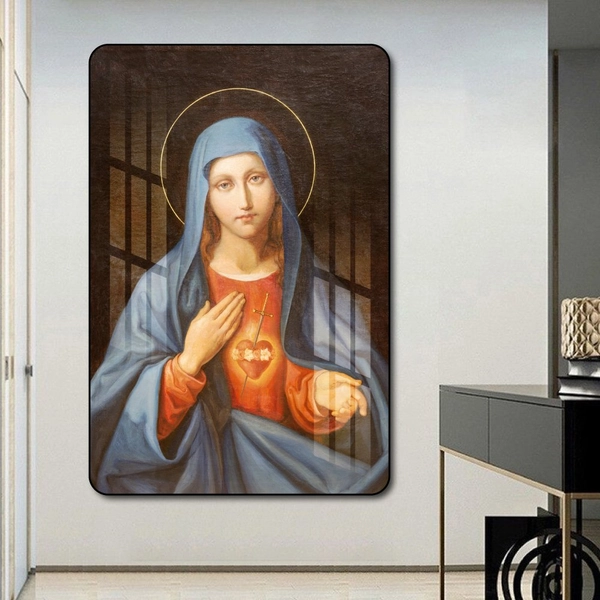Tranh Treo Tường miêu tả hình ảnh Trái Tim Mẹ Maria