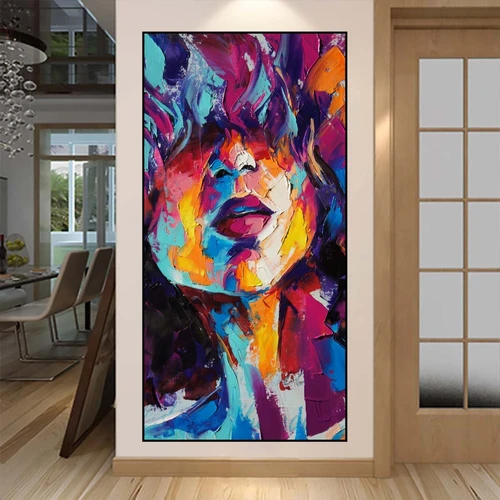 Tranh treo tường 1 tấm cô gái nghệ thuật