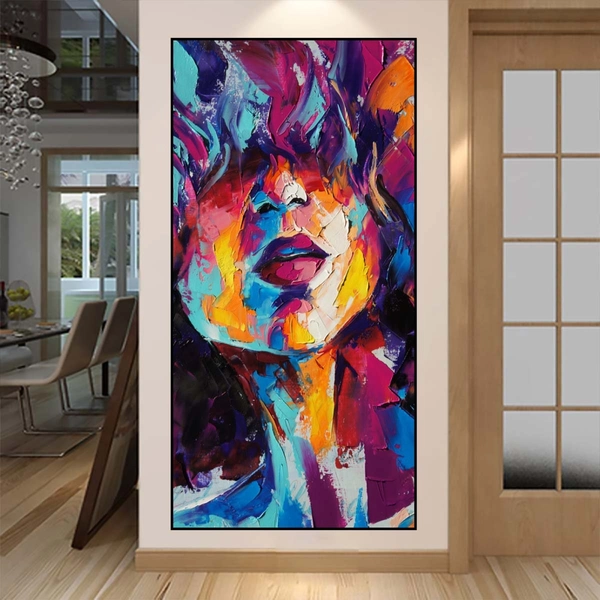 Tranh treo tường 1 tấm cô gái nghệ thuật bí ẩn