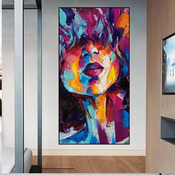 Tranh treo tường 1 tấm cô gái nghệ thuật bí ẩn