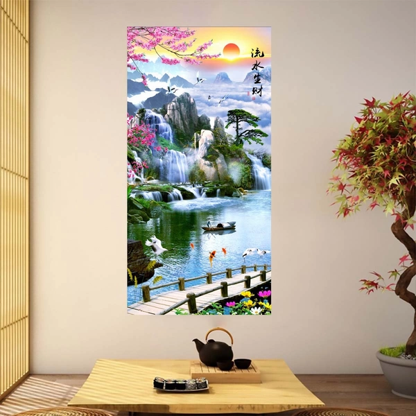 Tranh treo tường phong cảnh đồi núi sông nước