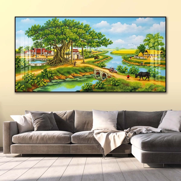 Tranh treo tường phong cảnh làng quê