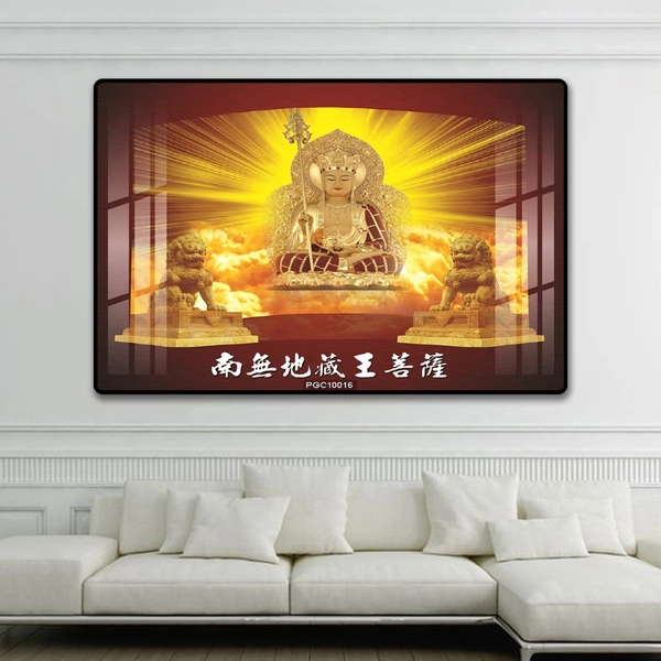 Tranh Treo Tường Phật Địa Tạng Vương Bồ Tát Tỏa Ánh Hào Quang