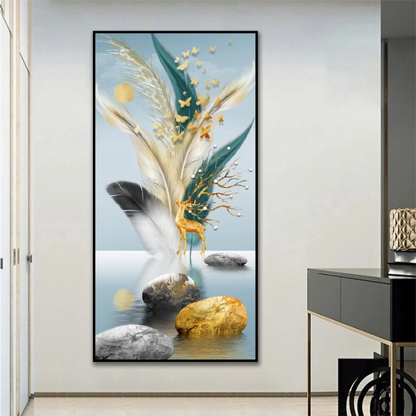 Tranh Treo Tường Hươu Hoa Tài Lộc 7