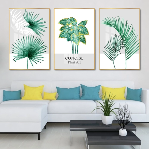 Tranh treo tường lá xanh 10