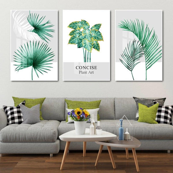 Tranh treo tường lá xanh 10