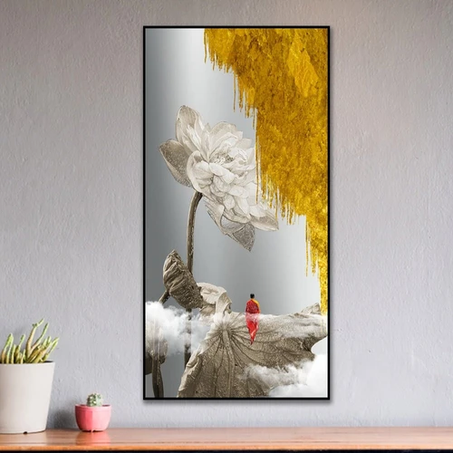 Tranh treo tường phật tọa đài sen