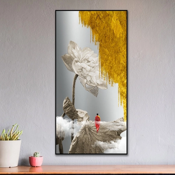 Tranh treo tường phật tọa đài sen