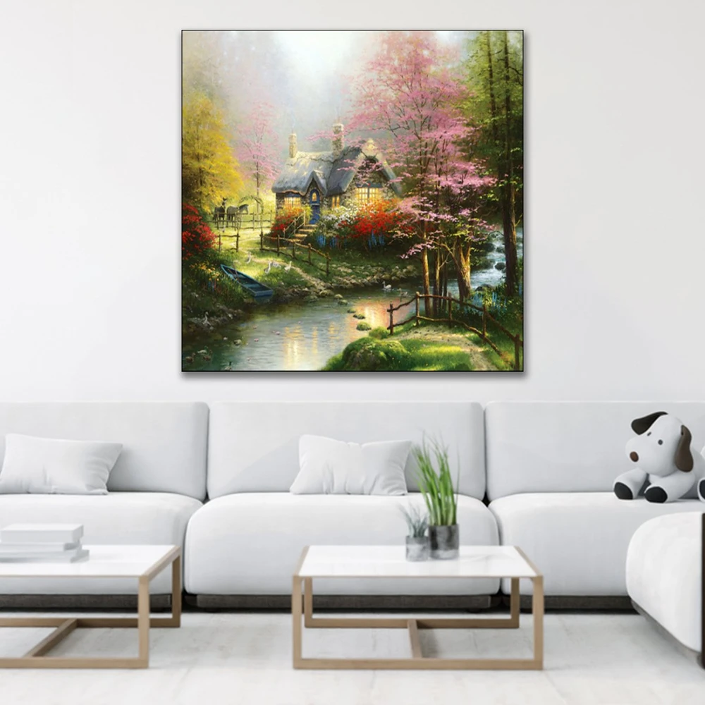 Tranh treo tường phong cảnh nhà cổ châu âu 3