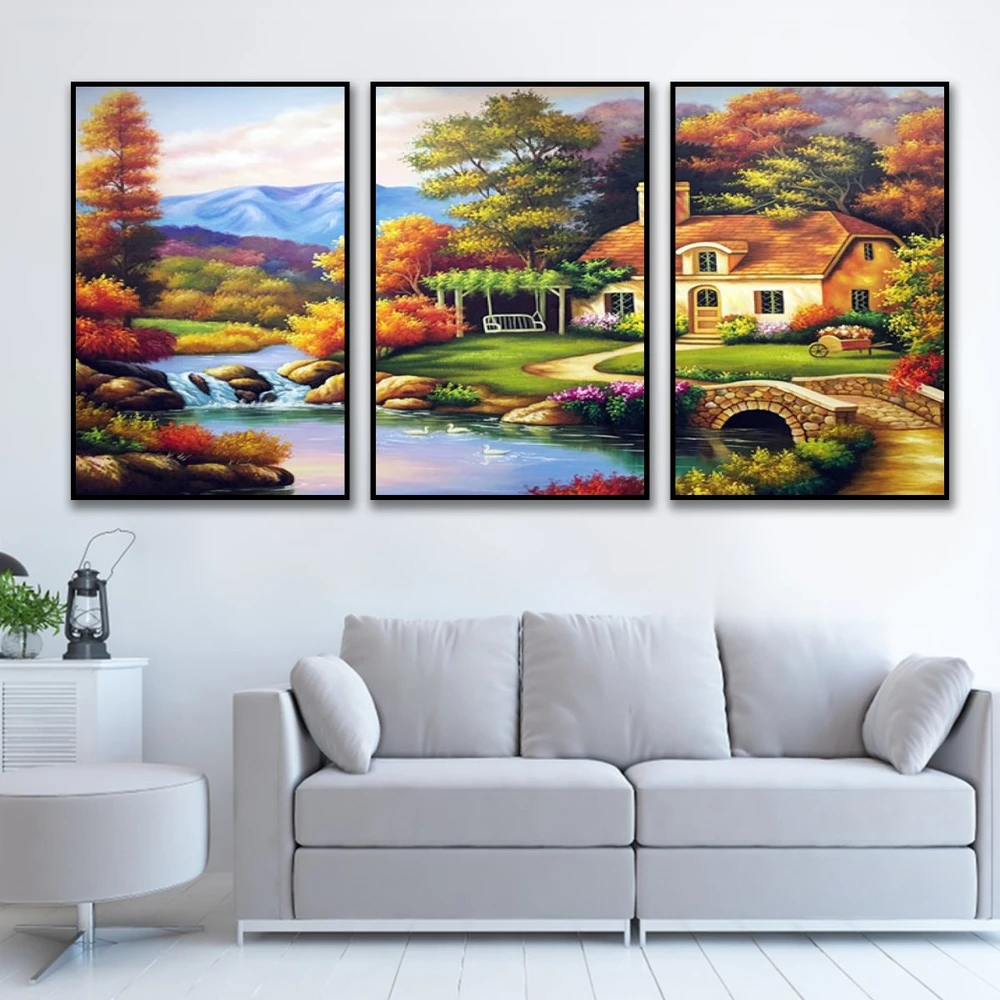 Tranh treo tường phong cảnh nhà cổ châu âu 4