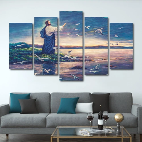 Tranh treo tường chúa giêsu và đàn chim