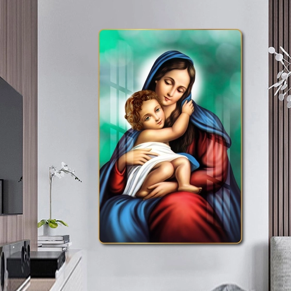 Tranh Treo Tường Đức Mẹ Maria Bế Hài Nhi