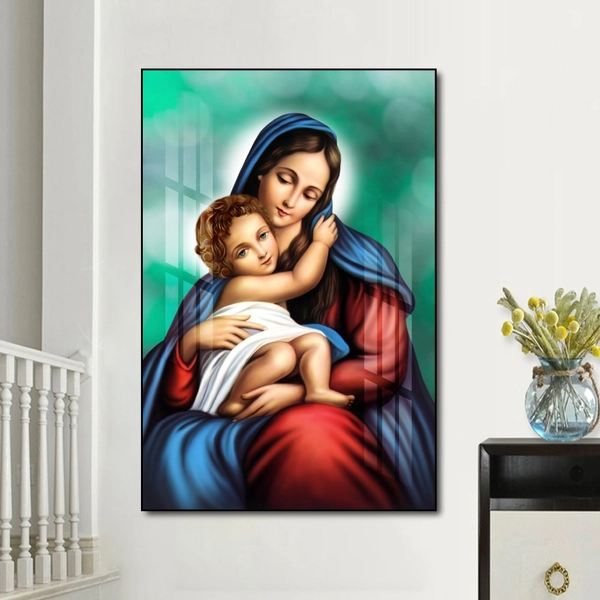 Tranh Treo Tường Đức Mẹ Maria Bế Hài Nhi
