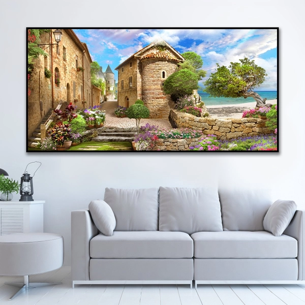 Tranh treo tường phong cảnh nhà cổ châu âu 2