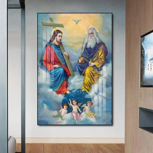 Tranh treo tường chúa giêsu và những thiên thần nhỏ