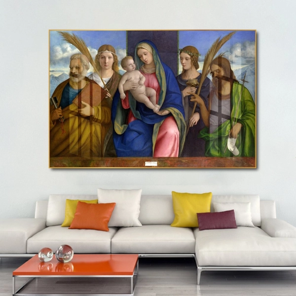 Tranh treo tường mẹ maria bế hài nhi 4