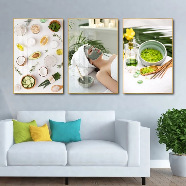 Bộ 3 tấm tranh treo tường spa thư giãn