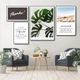 Bộ 4 tranh nghệ thuật treo tường cây lá và chữ