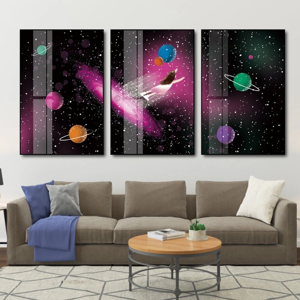 Tranh treo tường hành tinh của bé