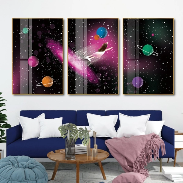 Tranh treo tường hành tinh của bé