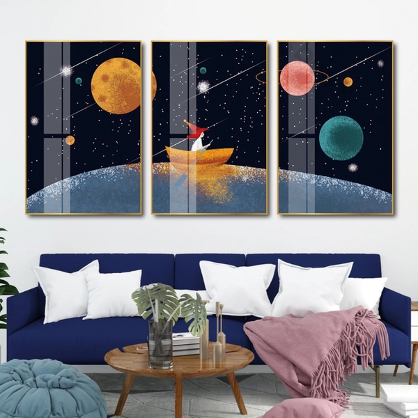 Tranh treo tường hành tinh của bé