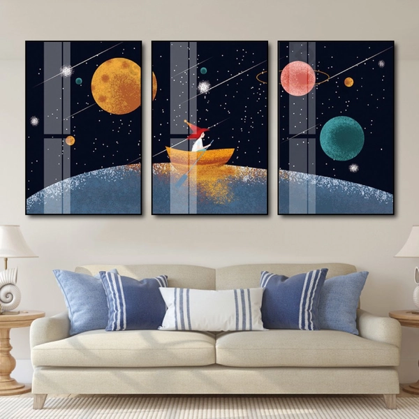 Tranh treo tường hành tinh của bé