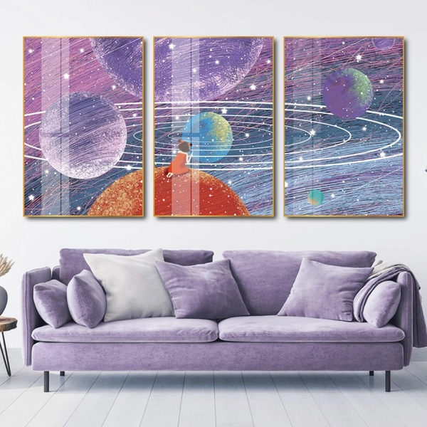 Tranh treo tường hành tinh của bé