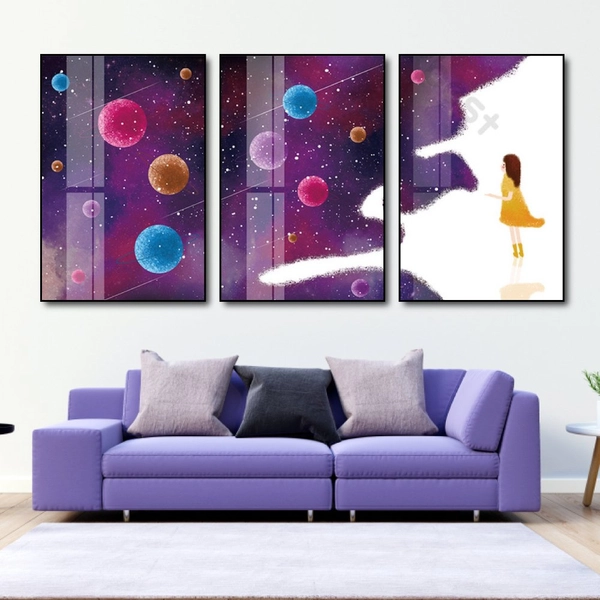 Tranh treo tường hành tinh của bé