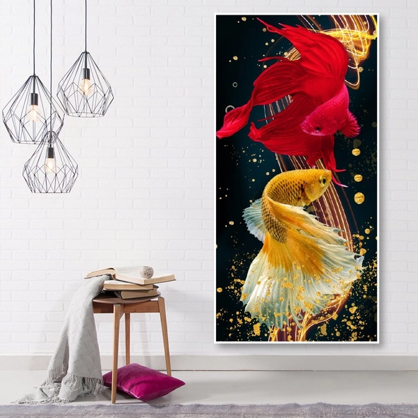 Tranh treo tường 1 tấm cá nghệ thuật